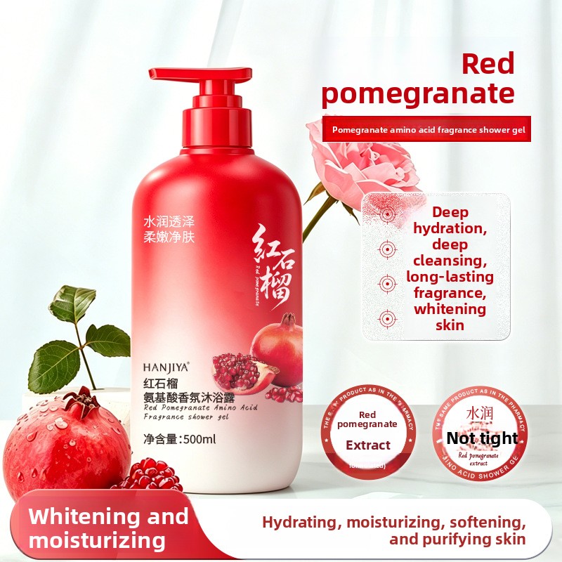 Perfume Fragrance Body Wash - Roter Granatapfel Aminosäure-Duschgel mit Parfüm, Langanhaltender